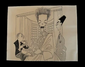 Vintage Druck Litho Stift und Tinte Karikatur Fernsehen Filme Theater Ephemera - Bild 1 von 12