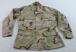 Militär Herren Medium kurze Wüste Tarnmuster Knopf leichte Feldjacke - Bild 1 von 13