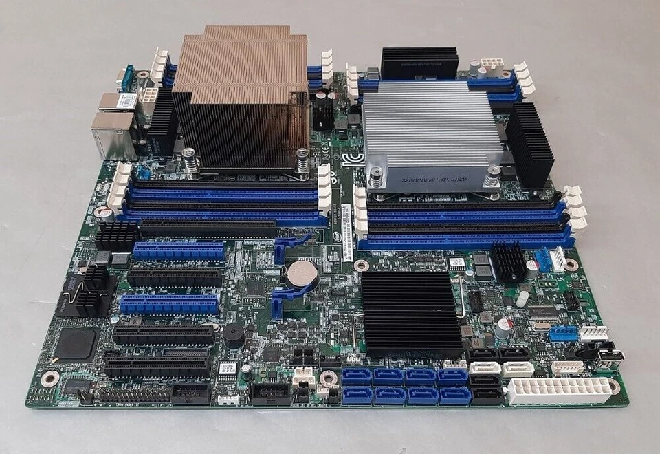 Intel S2600CP Socket R C602 Chipset E-ATX Server Board w/ 2 Xeon E5-2640V2 CPUs - Image 1 of 4
