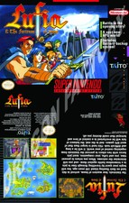 LUFIA & THE FORTRESS OF DOOM - Super Nintendo SNES USA - Jaquette Cover UGC