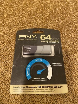 PNY Make life simple. 64GB/Go. Turbo USB 3.0 Flash Drive . - Image 1 of 3