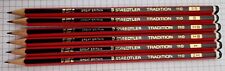 QTY 6 - COLLECTABLE STAEDTLER TRADITION - MADE IN GB PENCILS - 2H,H,HB(x2),B,2B
