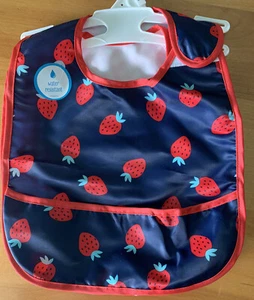 Carter's 2 Pack Strawberries & Red Gingham Water Resistant Bibs One Size (I) - Picture 1 of 6