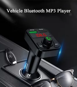 Transmisor FM Radio Coche Bluetooth 5.0 Adaptador Doble USB Cargador para Móvil DE - Imagen 1 de 23
