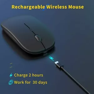 Slim Silent Rechargeable Wireless Mouse RGB LED USB Mice MacBook Laptop PC - Picture 1 of 11