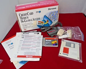 Modem carte de crédit Xircom en boîte 56 - accès global 56 kps carte PCMCIA modem - Photo 1/7