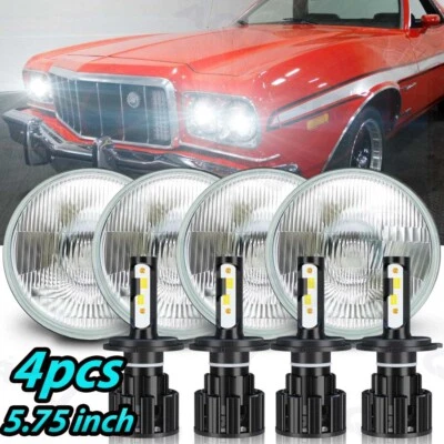 Faros redondos LED Hi/Lo de 5,75" 5-3/4" para Ford Ranchero Gran Torino 1965-1976 Foto 1 de 4