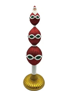Patricia Breen Fabergé Acabado Rojo Papá Noel Brillo Navidad Vacaciones Topper - Imagen 1 de 14