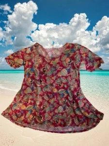 Pre Owned Women’s LuLaRoe Blouse Top Floral Sz XS Athletic Flair - Picture 1 of 11