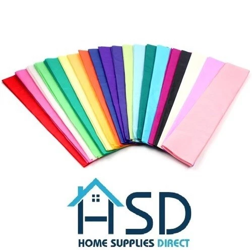 Papel crepé 1,5 m x 50 cm colores brillantes sin ácido embalaje de regalo artesanía Foto 1 de 1