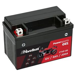 Novelbat GEL Motorrad Batterie YTX9-BS 12V 9Ah 200A/EN GEL YTX9-4 CTX9-4 GTX9-4