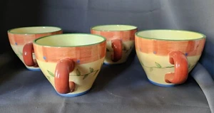 Pfaltzgraff Napoli pintado a mano 18 oz. Juego de 4 tazas de sopa de café como nuevas - Imagen 1 de 6