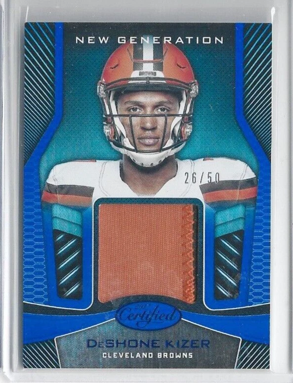 DeShone Kizer Browns 2017 Certified Football Rookie Jersey Blue /50 #NG-DK - Image 1 of 1