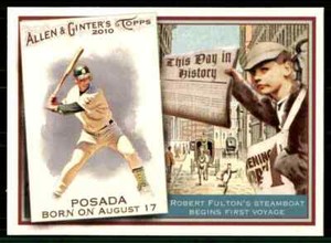 2010 Topps Allen & Ginter Baseball TDH42 Jorge Posada New York Yankees
