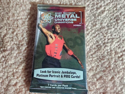 2021 SKYBOX METAL UNIVERSE CHAMPIONS SPORTS CARD HOBBY PACK-PMG-MJ-JAMBALAYA? - Image 1 of 2