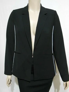 NEW City Chic Sexy Black Long Sleeve Side Stripe Jacket Plus Size XS 14 #C1281 - Picture 1 of 7