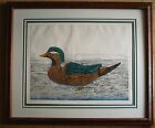 DAN MITRA, LISTED, COLORED ETCHING Signed PRINT DUCKS, WOOD DUCK She Wood Duck  