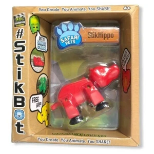 Zing Zanimation Studios StikBot Safari Pets Opaque Red StikHippo - Picture 1 of 3