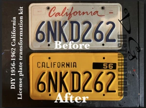 1956-1962 DIY CALIFORNIA License Plates transformation kit - Picture 1 of 10