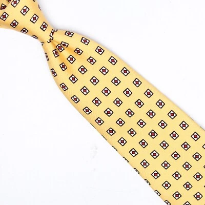 Polo Ralph Lauren Boys Silk Necktie Yellow Red White Black Geo Check Print Tie   - Image 1 of 4