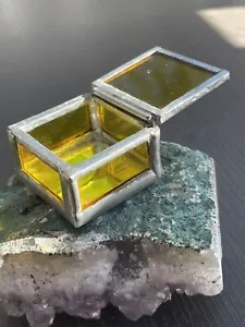 Joyero amarillo, mini, vitral. ¡Anillos! - Imagen 1 de 8
