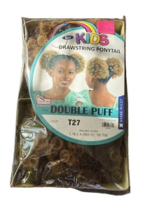 Shake -N - Go Kids Drawstring Ponytail Double Puff Color T27 - Picture 1 of 9