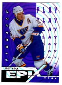 1997-98 PINNACLE #E18 BRETT HULL PURPLE PLAY EPIX - Picture 1 of 1