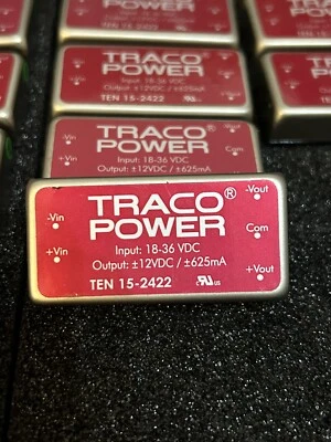 TracoPower TEN 15-2422 DC/DC-Wandler, Print 24 V/DC 12 V/DC, -12 V/DC 625mA 15W  - Bild 1 von 4