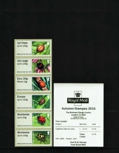LADYBIRDS STAMPEX AUTUMN 2016 A009 Collector Strip POST GO + Receipt FV £18.45 - Picture 1 of 1