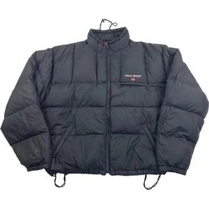 RALPH LAUREN Polo Sport Puffer Jacket Quilted Black Warm Mens XL - Picture 1 of 10