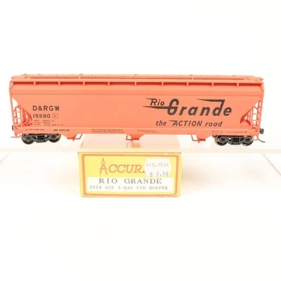 Accurail HO Rio Grande D&RGW ACF 3-Bay Covered Hopper Kit Built 2034 (B) - Image 1 of 4