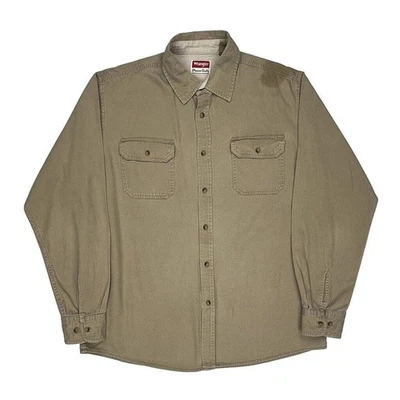 Wrangler Shirt - Large Khaki Cotton - Image 1 of 4