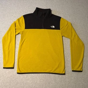 The North Face Men’s Small 1/4 Zip Mineral Gold/Black Pullover Smooth Fleece - Picture 1 of 10