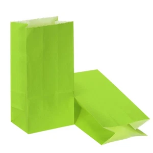 24 Pcs 7.1x2.4x3.5 Inch Party Favor Paper Bags Paper Treat Bags Light Green - Picture 1 of 6