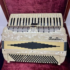 Beautiful Vintage Prestini Italy Full Size Accordion Mother Of Pearl Excellent! - Bild 1 von 10