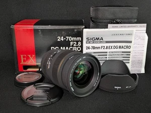 Sigma 24-70mm F/2.8 EX DG MACRO Lens For Canon EF [Mint w/Box] Japan Fast Ship - Picture 1 of 24