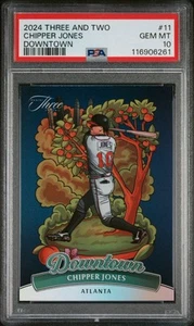 PSA 10 Chipper Jones Downtown Case Hit 2024 Panini Three And Two SSP GEM MINT - Picture 1 of 3