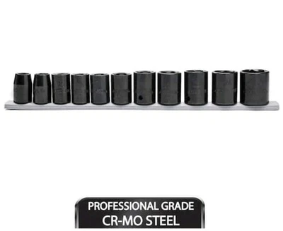 Husky 1/2 in. Drive Standard Metric 6-Point Impact Socket Set (11-Piece) - Image 1 of 4