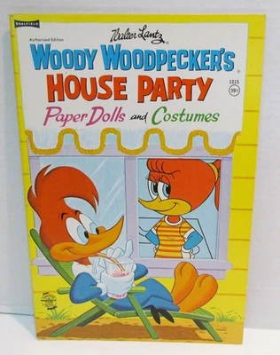 MUÑECAS DE PAPEL DE FIESTA CASA PÁJARO CARPINTERO LEÑOSO de SAALFIELD DE COLECCIÓN SIN USAR SIN CORTAR NOS Foto 1 de 3