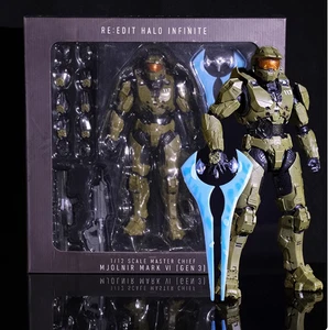 Modellino Halo Infinite Master Chief Mjolnir MK VI [GEN 3] 6" con arma in scatola - Foto 1 di 4