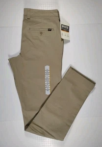 DULUTH TRADING CO-NUOVI CON ETICHETTE - Pantaloni da ballo da uomo beige flessibili kaki slim fit - taglia 32x36 - Foto 1 di 15