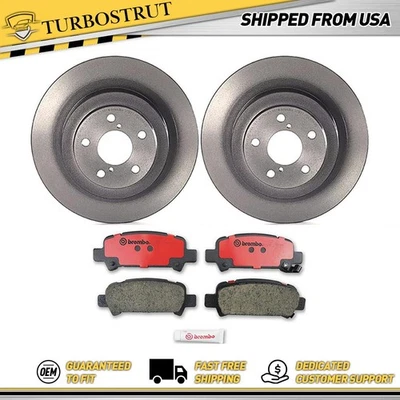 OE Brembo Rear Brake Rotors Brake Pads Kit For 2000-2004 Subaru Legacy Outback - Image 1 of 4