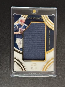 2016 Panini Immaculate Tom Brady #/15 GAME USED JUMBO JERSEY Patch Gold Holo - Picture 1 of 2