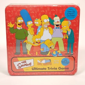 New The Simpsons Ultimate Trivia Game In Collector's Tin 2000 Trivia Questions - Picture 1 of 8