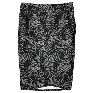 Neu mit Etikett RipSkirt Hawaii XS Shibori Schmetterling anthrazit Blumen Wickelrock knielang - Bild 1 von 8