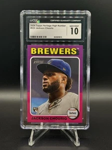 2024 Topps Heritage High Number - Jackson Chourio #632 (RC) CGC 10 - Picture 1 of 2