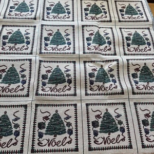 Christmas Tapestry Christmas Fabric /Pillow /Stocking / Cushion Panels 1 Yard - Picture 1 of 6