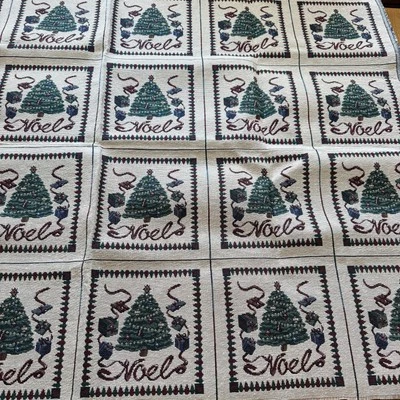 Christmas Tapestry Christmas Fabric /Pillow /Stocking / Cushion Panels 1 Yard - Image 1 of 4