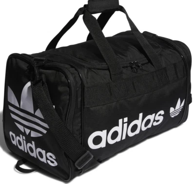 Bolso de Lona ADIDAS MEDIANO TRÉBOL Originales Unisex Santiago NEGRO OS NUEVO CON ETIQUETAS NUEVO $50 Foto 1 de 4