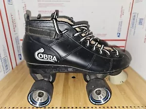 Cobra Black Roller Derby Skates with Cobra Power Formula Wheels - Size 9 - Picture 1 of 7